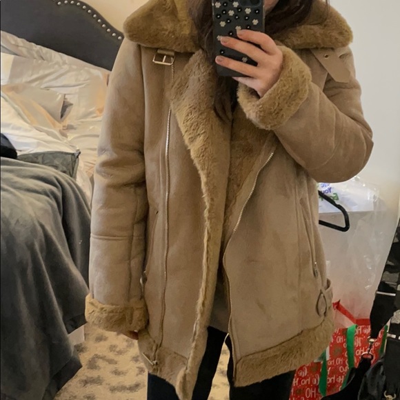 Asos faux shearling jacket ... barely worn - Picture 1 of 3